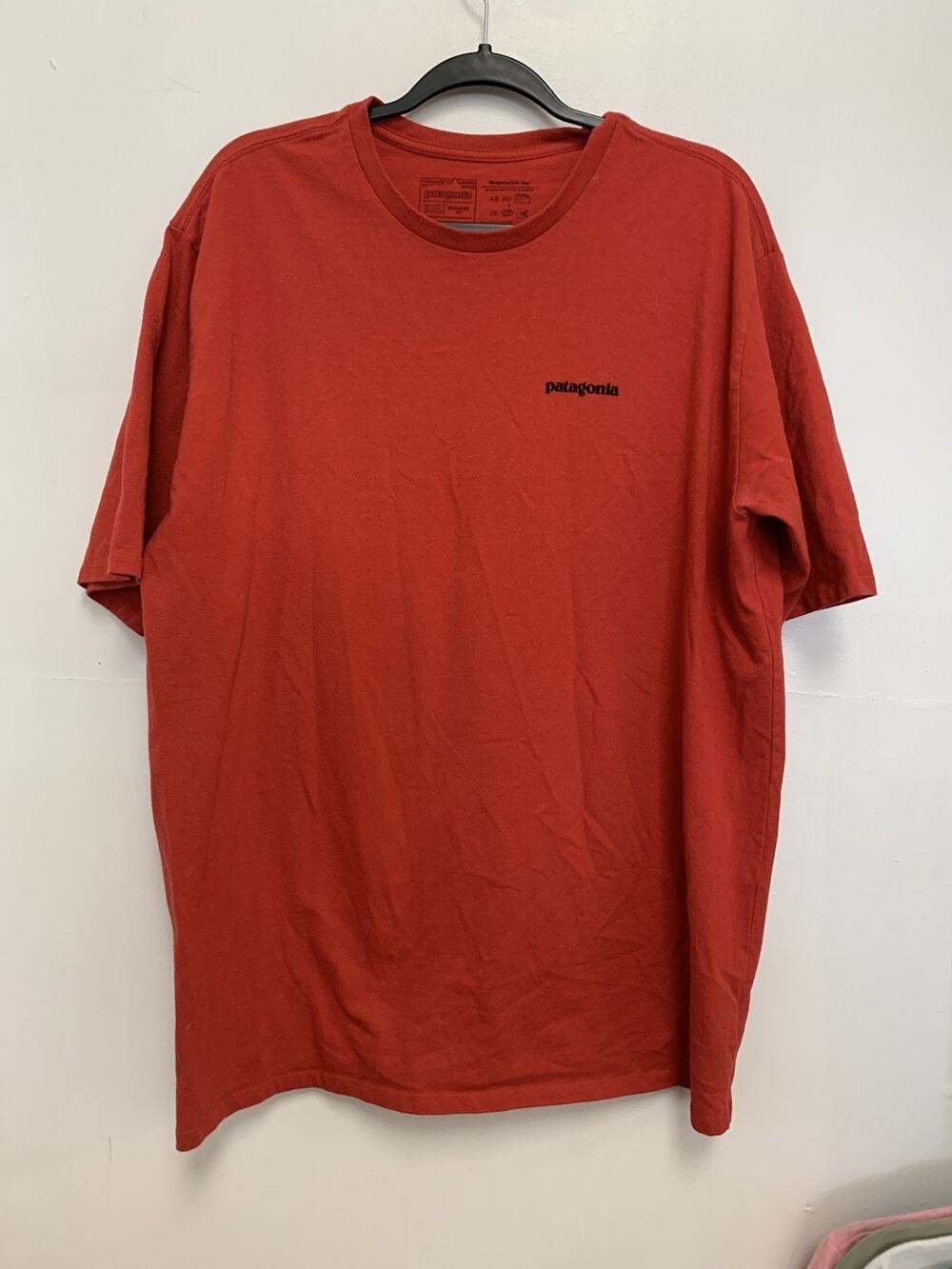 Patagonia Men’s Classic Mountain Logo Organic Cotton Red T-Shirt Sz XXL